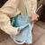 Bolsa de ombro feminina retrô casual em lona