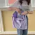 Bolsa de ombro feminina retrô casual em lona