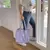 Bolsa de ombro feminina retrô casual em lona