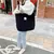Bolsa de ombro feminina retrô casual em lona