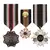 Listrado Tecido Emblema Broche Pin Coroa Estrela Medalha Milirtay Uniforme Corsa - comprar online
