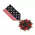 Imagem do Listrado Tecido Emblema Broche Pin Coroa Estrela Medalha Milirtay Uniforme Corsa