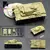 Imagem do 1/144 escala 4d montar tanque modelo panzerkampfwagen T-34/85 AMX-30MAIN tijolos