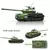 Segunda guerra mundial militar clássico modelo tigre leopardo KV-1 KV-2 IS-2 ta - O Colecionador