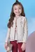 COLETE INFANTIL FEMININO PUFFER CORAÇÕES OFF WHITE- KUKIÊ