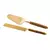 CONJUNTO DE 2 PEÇAS PARA BOLO CABO DE BAMBU DOURADO