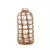 VASO DE VIDRO / FIBRA NATURAL 12CM X 25CM