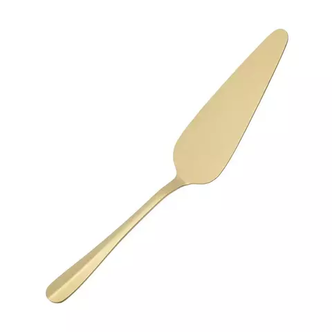 ESPÁTULA AÇO INOX PARA BOLO DOURADA