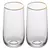 CONJUNTO COPOS ALTOS LINE COM FIO DE OURO 450ML