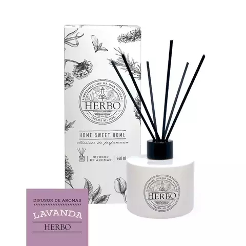DIFUSOR DE VARETAS LAVANDA - HERBO 240ML