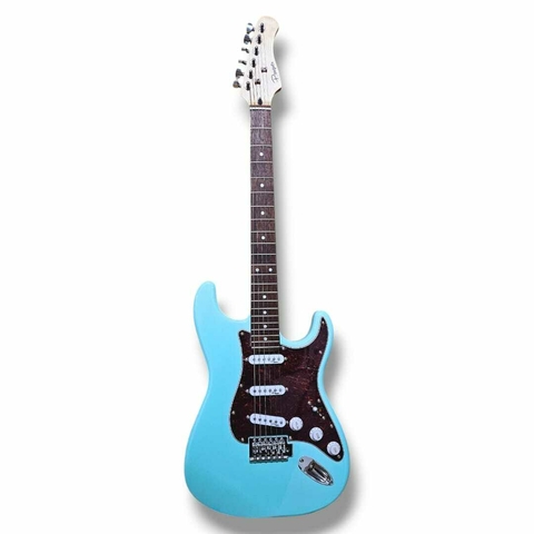 Guitarra Eléctrica Stratocaster – PARQUER – celeste surf c/funda - comprar online