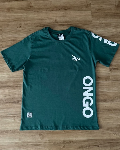 Camiseta Onbongo Masculina Verde Logo Lateral 2025