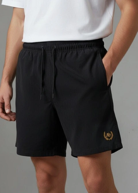 Bermuda Shorts Aeropostale Masculina Adulto Preta