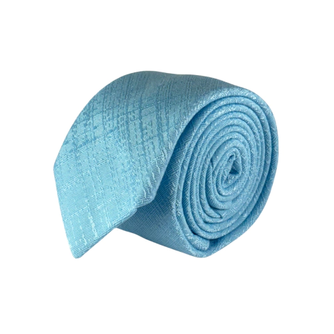 Gravata Trabalhada Slim Azul Céu - comprar online