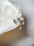 Aretes en forma orgánica y perla