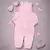 Imagem do Macacão para Bebê Em Pelúcia Com Capuz Bordado Pig Rosa Claro até 12 Meses