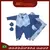 Imagem do Roupa de Saída de Maternidade Azul menino Masculino Estampa Conjunto Completo