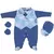 Roupa de Saída de Maternidade Azul menino Masculino Estampa Conjunto Completo - Bella Infanzia