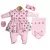 Saída Maternidade Menina Coroa Rosa - comprar online