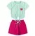 Conjunto Infantil Menina Confortavel Cropped Verde Coração - comprar online