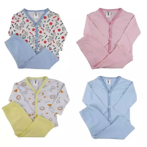 Kit C/2 Pijama Outono Bebe Manga Longa