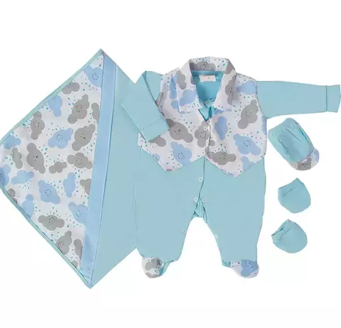 Saída de Maternidade Menino Nuvem Azul