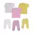 Imagem do Kit 6 Camisetas Bebe Manga Longa com Mijao Cores Sortidas