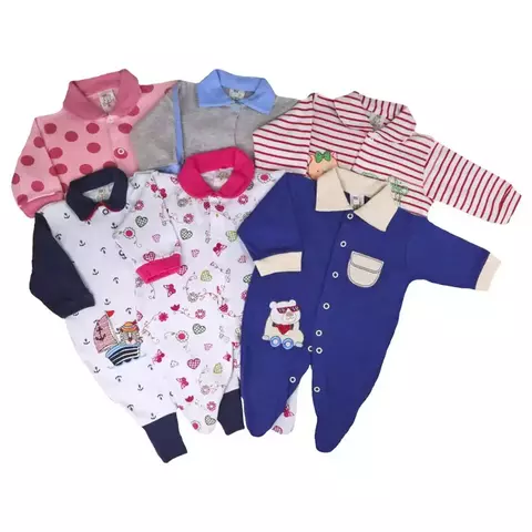 Kit 2 Macacão Bebê Longo