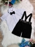 Conjunto Social Short Susp. Gravata Preto e Camisa Branca - comprar online