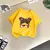 Camiseta infantil de manga curta, blusa com gola redonda para meninas, roupas di - Bella Infanzia
