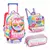 Kit Mochila de Rodinhas Meninas Escolar Lancheira Estojo - Bella Infanzia