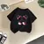 Camiseta infantil de manga curta, blusa com gola redonda para meninas, roupas di na internet