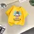 Camiseta infantil de manga curta, blusa com gola redonda para meninas, roupas di - Bella Infanzia