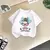 Camiseta infantil de manga curta, blusa com gola redonda para meninas, roupas di - Bella Infanzia