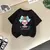 Camiseta infantil de manga curta, blusa com gola redonda para meninas, roupas di na internet