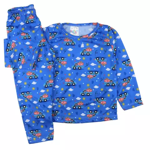 Conjunto Pijama Infantil Menino Sublimado Estampado Longo