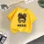 Camiseta infantil de manga curta, blusa com gola redonda para meninas, roupas di