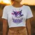 Manga feminina cropped t-shirt, top feminino, T-shirt, legal, Sanrio, Kuromi, ca - loja online