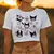 Manga feminina cropped t-shirt, top feminino, T-shirt, legal, Sanrio, Kuromi, ca na internet