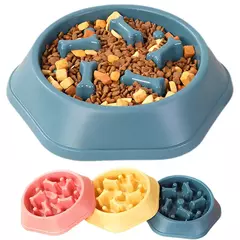 Alimentador lento tigela para cães anti-asfixia tigelas de alimentação lenta