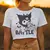 Manga feminina cropped t-shirt, top feminino, T-shirt, legal, Sanrio, Kuromi, ca - comprar online