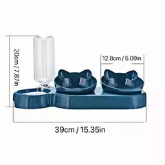 Tigelas de estimação com alimentador de água 3 em 1, design da orelha, tigela - comprar online