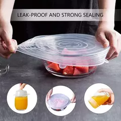 6 pçs reutilizáveis tampas de silicone tampas de silicone adaptáveis para lat na internet