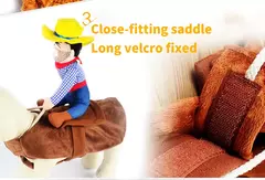 Nonor festa de halloween roupas para cães engraçado cowboy vestir-se jaqueta c na internet