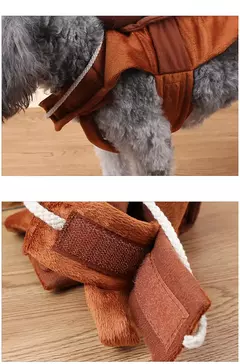 Nonor festa de halloween roupas para cães engraçado cowboy vestir-se jaqueta c