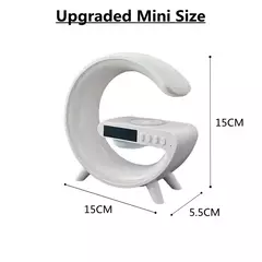 Carregador sem fio almofada suporte alto-falante rgb luz noturna carregamento rápido para iphone samsung xiaomi huawei