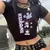 Imagem do Manga feminina cropped t-shirt, top feminino, T-shirt, legal, Sanrio, Kuromi, ca