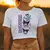 Manga feminina cropped t-shirt, top feminino, T-shirt, legal, Sanrio, Kuromi, ca - comprar online