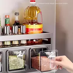 Rack de especiarias de cozinha de aço inoxidável fixado na parede multi-funcio - MaxOfert