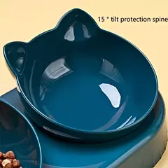 Imagem do Tigelas de estimação com alimentador de água 3 em 1, design da orelha, tigela